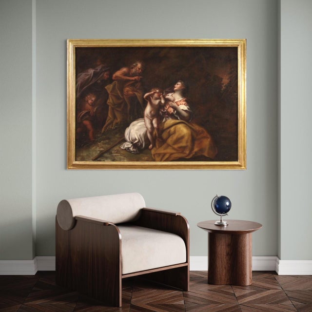 Unkown, Abraham Sending Away Hagar and Ishmael, 1660, Oil on Canvas For Sale - Image 15 of 16