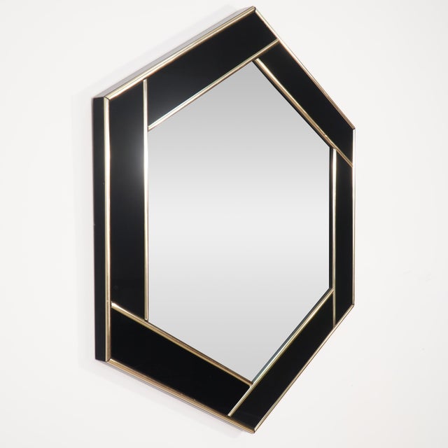 Postmodern Post Modern Hexagonal Mirror by Windsor Art & Mirror For Sale - Image 3 of 5