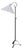 Art Deco Danish Tripod Floor Lamp in Wrought Iron, 1940s For Sale