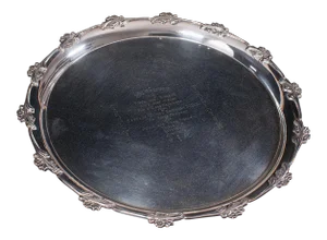 1950s Vintage Engraved Maritime Commemorative Salver
