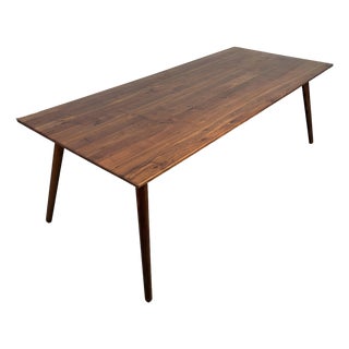 Mid-Century Style Rectangular Walnut Dining Table For Sale
