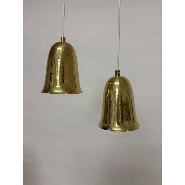 Scandinavian Pendants with Perforated Brass Shades by Boréns, 1960s, Set of 2 For Sale - Image 10 of 10