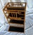 Brown Vintage Faux Bamboo Bar Cart/Magazine Rack With Ebonized Wood Shelves For Sale - Image 8 of 13