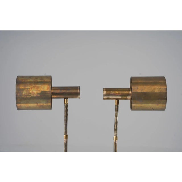 1960s Mid-Century Scandinavian Table Lamps in Brass Attributed to Crafts Tyringe, 1960s, Set of 2 For Sale - Image 5 of 11