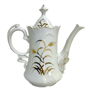Vintage Lefton China 'Wheat Pattern' Coffee Pot With Lid