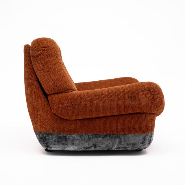 Oxblood Red Pair of Vintage Ligne Roset Lounge Armchairs, France For Sale - Image 8 of 9