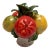 Vintage Italian Pottery Ceramic Fruit Basket Candleholder. For Sale