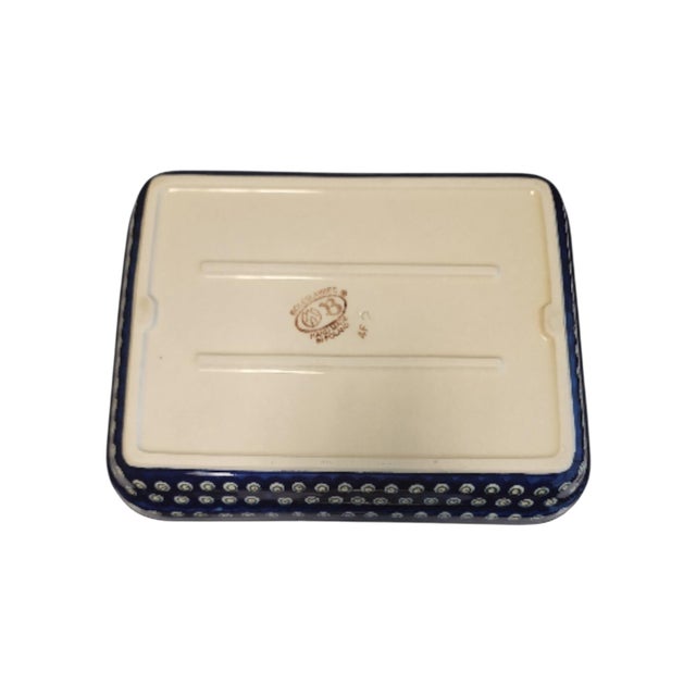 Vintage Boleslawiec Poland Large Serving Tray For Sale - Image 4 of 5