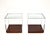 Mid-Century Modern Vintage Glass and Chrome Side Tables attributed to Merrow Associates, 1970, Set of 2 For Sale - Image 3 of 11