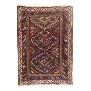 Late 19th Century Persian Kurd Rug, 04'02 X 05'08 For Sale