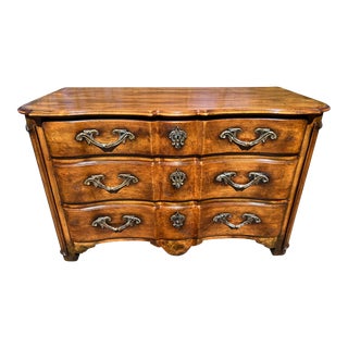 1990s Ralph Lauren Marseilles French Provincial Louis XV Walnut Commode Chest of Drawers by Henredon For Sale