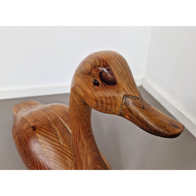 Carved Pine Goose Figuirine, Canada, 1993 For Sale - Image 3 of 11