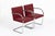 Red Pair Mid-Century Red Brno Armchairs by Mies Van Der Rohe for Knoll, 1983 For Sale - Image 8 of 18