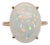 Classic Natural Opal Solitaire Ring: Solid 14k Gold, Oval 14×11mm - Fine Jewelry, Size 6.75 For Sale