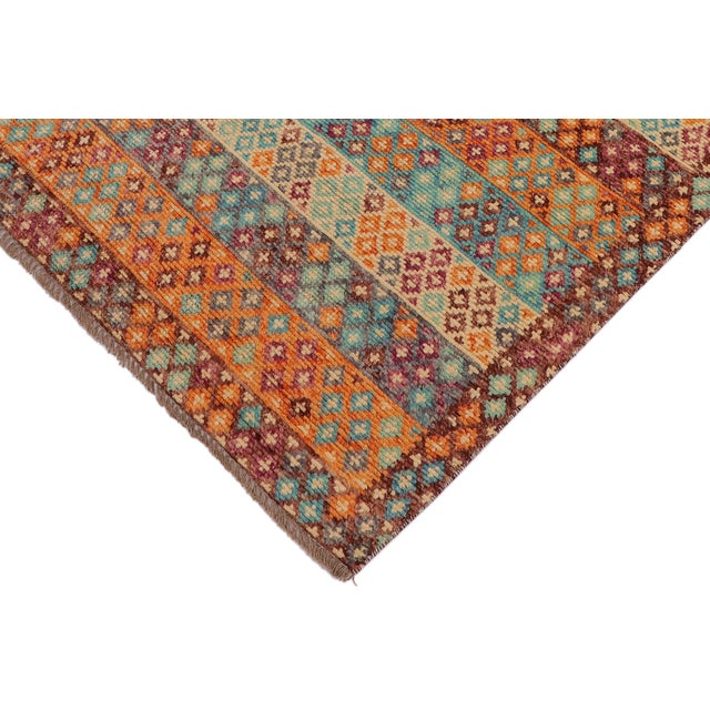 Eclectic Balochi Brown/Rust Wool Rug - 3'6''x5'2'' For Sale - Image 4 of 11