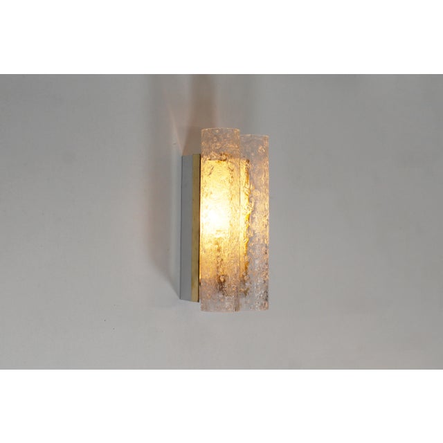 Metal Wall Lamp in Brass and Glass by Doria Leuchten, 1970s For Sale - Image 7 of 8