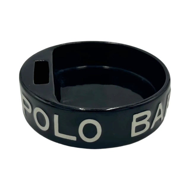 Mid 20th Century Vintage the Westbury Hotel Polo Bar Black Ashtray Catchall Dish For Sale - Image 5 of 12