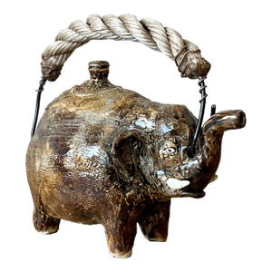 Vintage Boho Original Studio Pottery Elephant Teapot