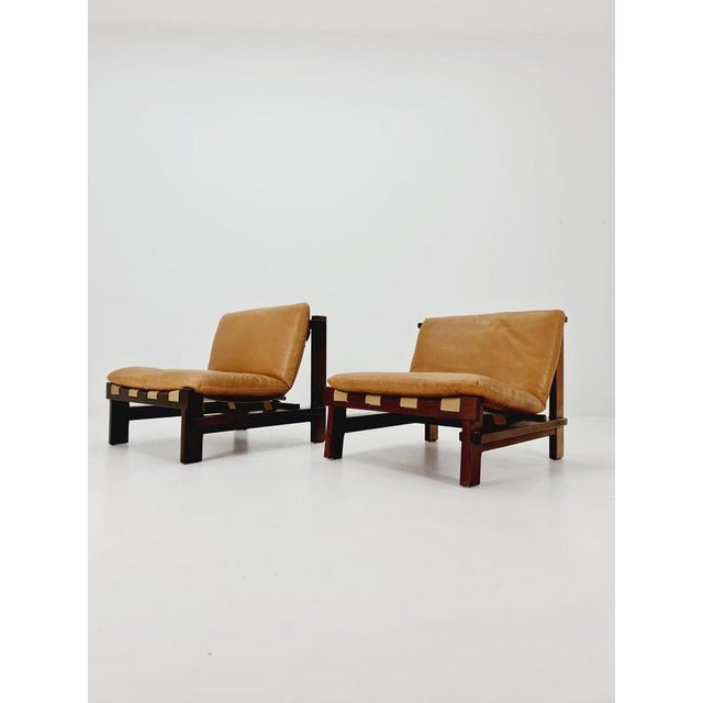 Mid-Century Modern Lounge Chair in Leather and Wood by Carl Straub, 1960s For Sale - Image 13 of 17