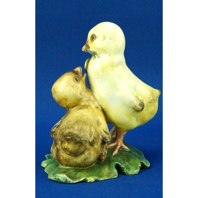 20th Century Ceramic Sculpture Pair of Chicks from Fontanini, Italy, 1920s For Sale - Image 4 of 18