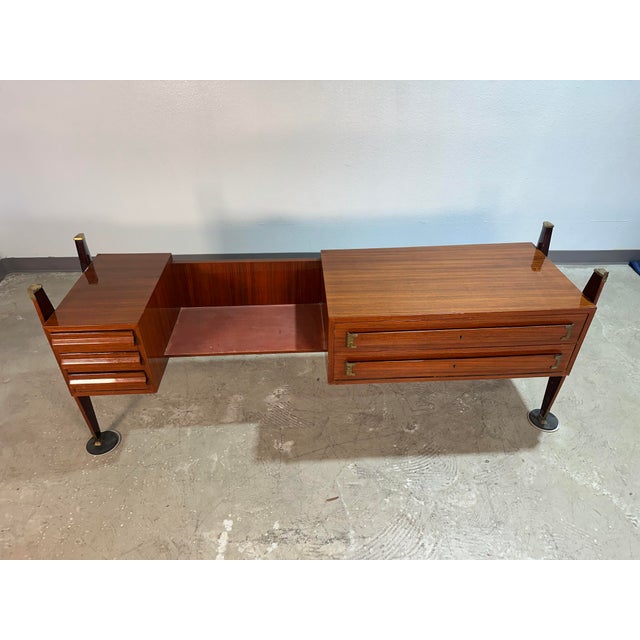 1950s 1950s Italian Mid Century Modern Dressing Table Console For Sale - Image 5 of 12