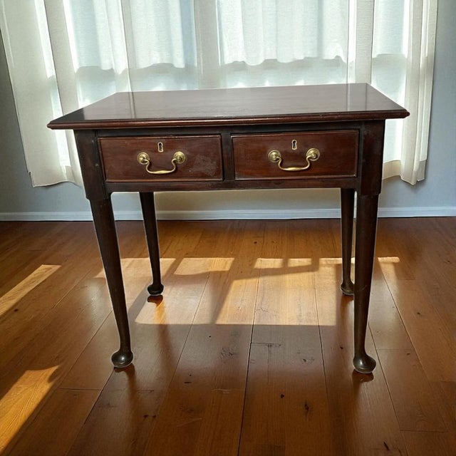 Georgian Console Table in Mahogany with Brass Handles, 1800s For Sale - Image 10 of 11