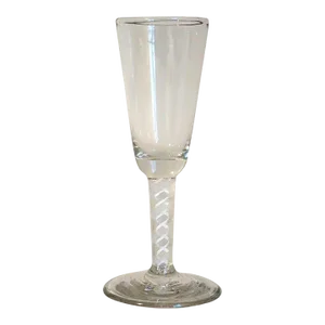 Early Double-Series Opaque Cotton Twist Stem Ale Glass