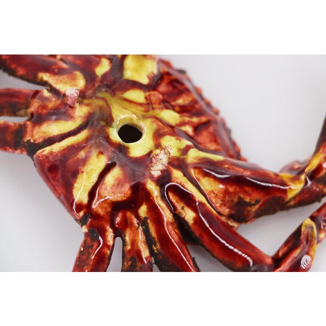 1900s Life-Size Crab Bordallo Pinheiro Portuguese Palissy Ware For Sale - Image 12 of 14