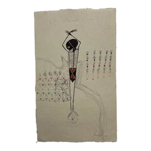 2011 Original Modern Art From Oaxaca Ink Drawing Mexico
