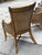 Set of 4 Asian Chinoiserie Faux Bamboo Armchairs With Sculptural Metal Fish Motifs For Sale - Image 12 of 17