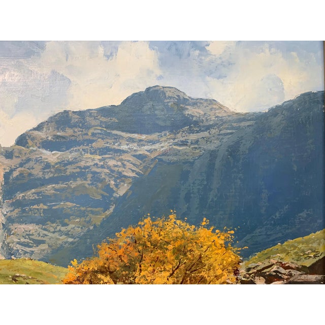 Vintage Oil Painting of the English Lake District by Modern British Landscape Artist, 1986 For Sale - Image 4 of 13
