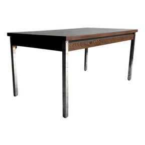 Mid-Century Belgian Dining Table with Chrome Legs, 1960s For Sale