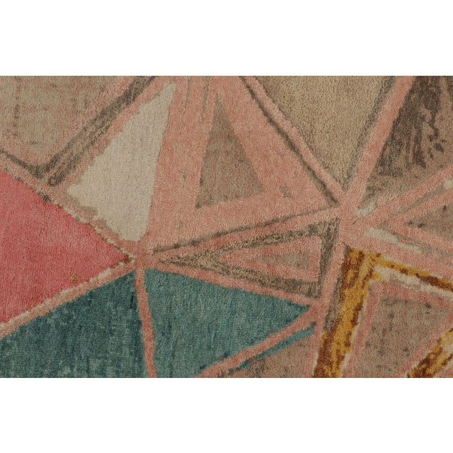 2010s Rug & Kilim’s Mid-Century Modern Rug With Polychromatic Geometric Pattern For Sale - Image 5 of 7