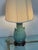 Celadon Chinoiserie Celadon Table Lamp, Vintage For Sale - Image 8 of 12