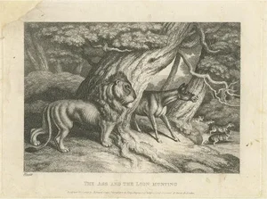 Samuel Howitt, Lion and Donkey Hunting, Print