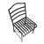 Modern Vintage Classic Black Iron Bistro Chair For Sale - Image 3 of 4