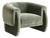 Luke Chair in Sage Green Cotton Velvet Upholstery by Munna For Sale