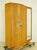 French Art Deco wardrobe with unique curved double doors in burled maple and mahogany interior veneers. The double door...