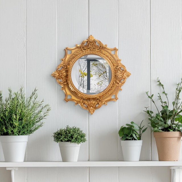 French D' Amboise Collection of Gold Petite Mirrors- Round For Sale - Image 9 of 9