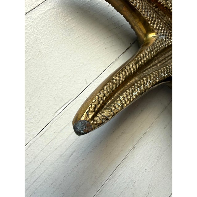 Vintage Large Brass Starfish Sculpture For Sale - Image 4 of 11