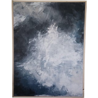 "Layered Clouds" Framed Abstract Art by Kris Gould For Sale