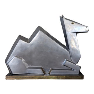 Mid-Century Cubist Camel Sculpture For Sale