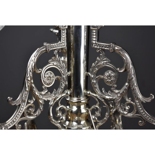 Antique Silver Plate Golfing Candelabra Centrepiece, 1890s For Sale - Image 6 of 9