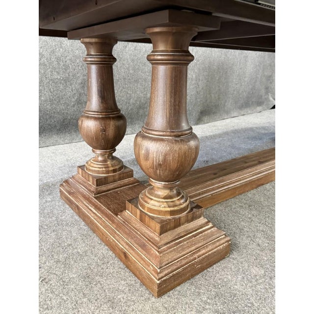 Wood 11 Piece Restoration Hardware Dining Set With 9-12ft Table and French Chairs For Sale - Image 7 of 18