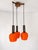 Space Age Orange Arcylic Glass Spaghetti Three-Light Cascading Hanging Light Chandelier, 1970s For Sale - Image 13 of 13