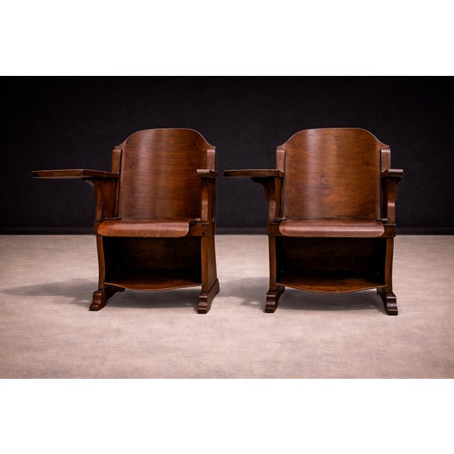 Pair of Auditorium Armchairs in Bentwood, Cimo, 1950s - Lot 140 For Sale - Image 9 of 11