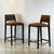 1980s Pair of Chic Post-Modern Counter Height Stools For Sale - Image 4 of 7