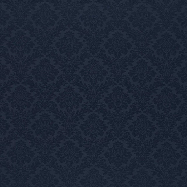 Sanderson Lymington Damask Fabric in Lymington Damask Indigo - a Sample For Sale