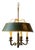 19th-Century French Bouillotte Chandelier in Tole and Bronze For Sale