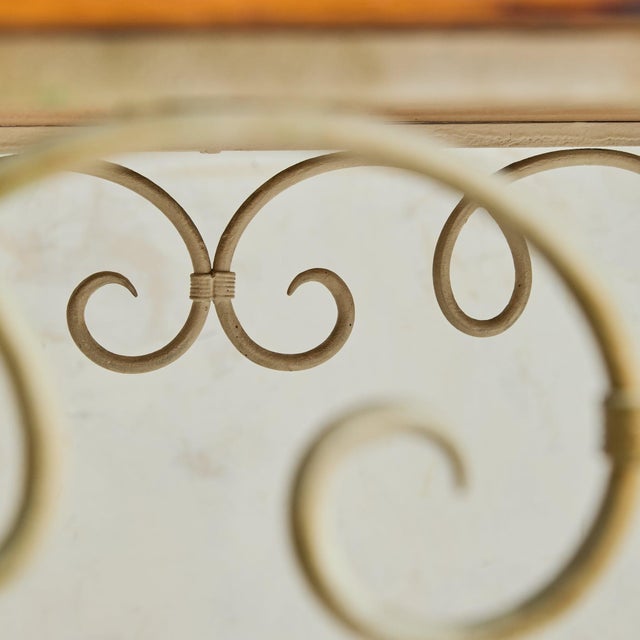 French Wrought Iron + Wood Console Table in the Manner of René Prou, 1940s For Sale - Image 10 of 11